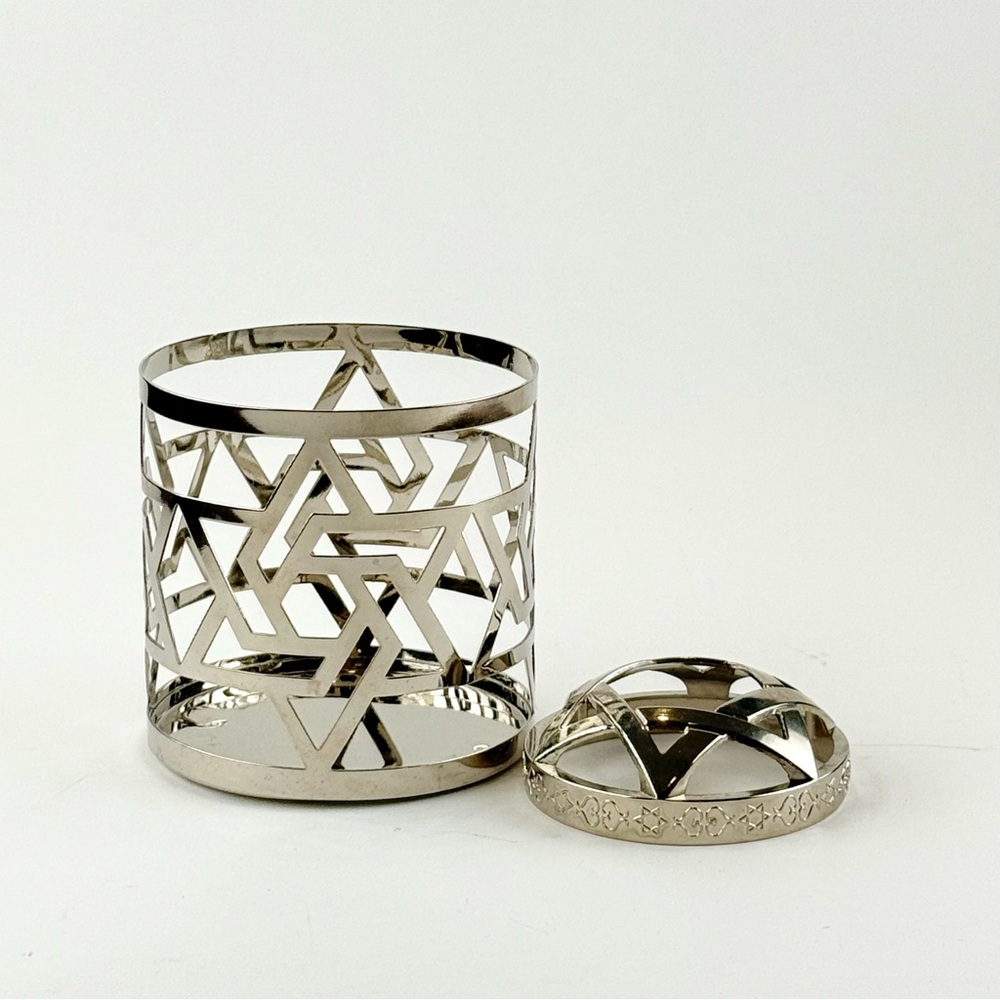 Yankee Candle Large Jar Elegant Silver Hanukkah Candle Holder